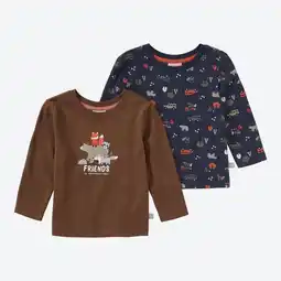 NKD Baby-Jungen-Langarmshirts mit Druck, 2er-Pack Angebot