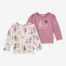 NKD Baby-Mädchen-Langarmshirts mit Druck, 2er-Pack Angebot