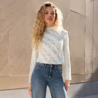 NKD Damen-Langarmshirt mit asymmetrischer Spitze Angebot