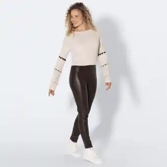 NKD Damen-PU-Leggings mit Ziernaht Angebot