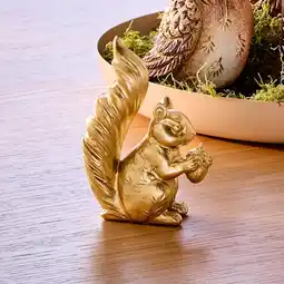 NKD Deko-Eichhörnchen-Figur in Gold-Optik, ca. 11,5cm Angebot