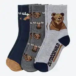 NKD Kinder-Jungen-Socken mit Bären-Motiv, 3er-Pack Angebot