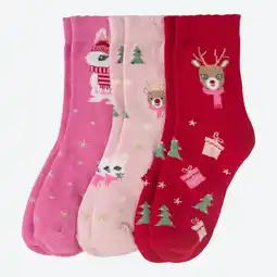 NKD Kinder-Mädchen-Socken mit Weihnachts-Motiven, 3er-Pack Angebot