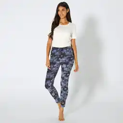 NKD Damen-Homewear-Velvet-Leggings mit Blumen-Muster Angebot