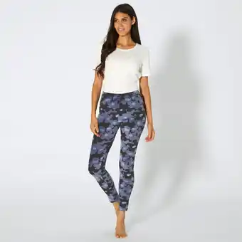 NKD Damen-Homewear-Velvet-Leggings mit Blumen-Muster Angebot