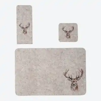 NKD Tisch-Set mit Hirsch-Motiv, 6-teilig Angebot
