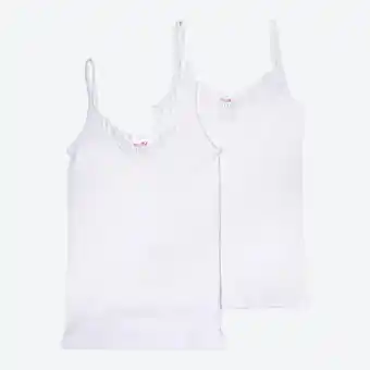 NKD Damen-Unterhemd mit Batist-Design, 2er-Pack Angebot