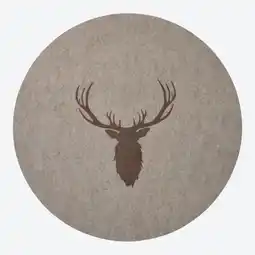 NKD Filz-Platzset mit Hirsch-Motiv, Ø ca. 38cm Angebot