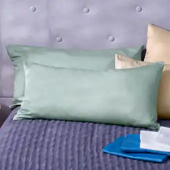 NKD Satin-Kissenbezug aus reiner Baumwolle, 2-Pack, ca. 40x80cm Angebot