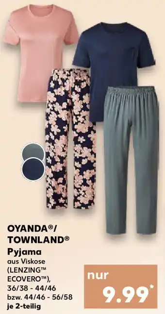 Kaufland OYANDA/ TOWNLAND Pyjama Angebot