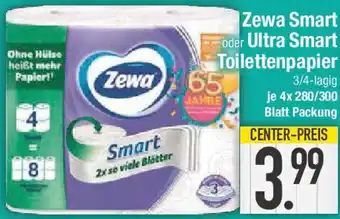 E-Center Zewa Smart oder Ultra Smart Toilettenpapier Angebot