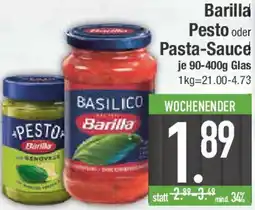 E-Center Barilla Pesto oder Pasta-Sauce Angebot