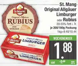 E-Center St. Mang Original Allgäuer Limburger oder Rubius Angebot