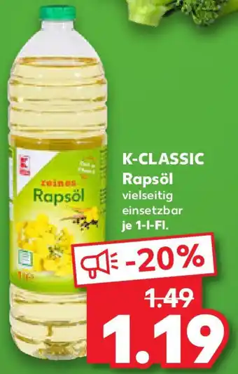 Kaufland K-CLASSIC Rapsöl Angebot
