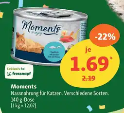 Fressnapf Moments Nassnahrung für Katzen. Angebot