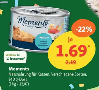 Fressnapf Moments Nassnahrung für Katzen. Angebot