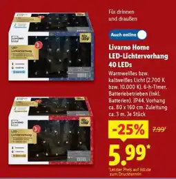Lidl Livarno Home LED-Lichtervorhang 40 LEDs Angebot