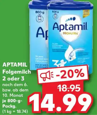 Kaufland APTAMIL Folgemilch 2 oder 3 Angebot