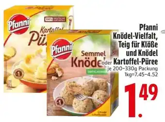 Edeka Pfanni Knödel-Vielfalt, Teig für Klöße und Knödel oder Kartoffel-Püree Angebot