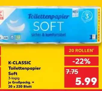 Kaufland K-CLASSIC Toilettenpapier Soft Angebot