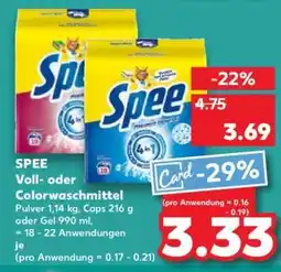 Kaufland SPEE Voll- oder Colorwaschmittel Angebot