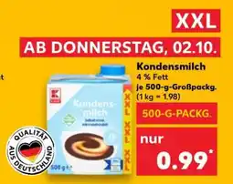 Kaufland Kondensmilch Angebot