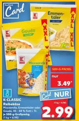 Kaufland K-CLASSIC Reibekäse Angebot