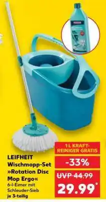 Kaufland LEIFHEIT Wischmopp-Set Rotation Disc Mop Ergo Angebot