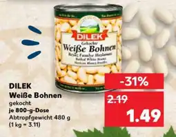 Kaufland DILEK Weiße Bohnen Angebot
