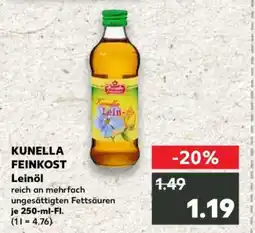 Kaufland KUNELLA FEINKOST Leinöl Angebot
