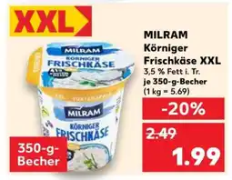 Kaufland MILRAM Körniger Frischkäse XXL Angebot