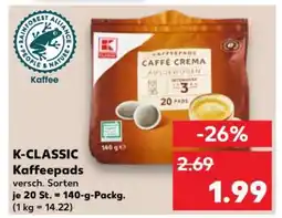 Kaufland K-CLASSIC Kaffeepads Angebot