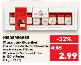 Kaufland NIEDEREGGER Marzipan-Klassiker Angebot