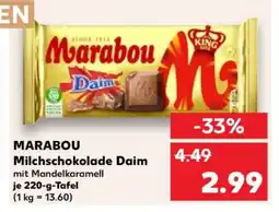 Kaufland MARABOU Milchschokolade Daim Angebot