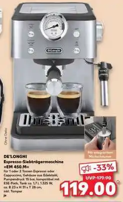 Kaufland DE'LONGHI Espresso-Siebträgermaschine EM 450.M Angebot