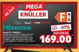 Kaufland Hisense Smart-TV 40EAQ7 Angebot