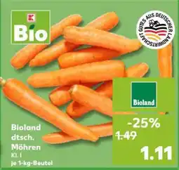 Kaufland Bioland dtsch. Möhren Angebot