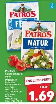 Kaufland PATROS Salzlakenkäse oder Pflanzlich Angebot