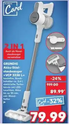 Kaufland GRUNDIG Akku-Stielstaubsauger VCP 3330 L Angebot