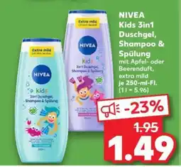 Kaufland NIVEA Kids 3in1 Duschgel, Shampoo & Spülung Angebot