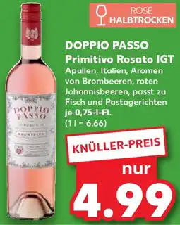 Kaufland DOPPIO PASSO Primitivo Rosato IGT Angebot