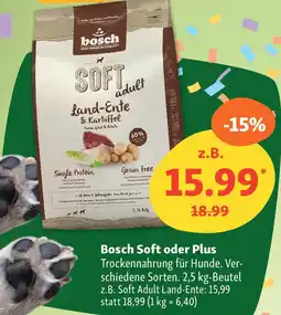 Fressnapf Bosch Soft oder Plus Trockennahrung für Hunde. Angebot