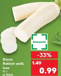 Kaufland Dtsch. Rettich weiß, lose Angebot