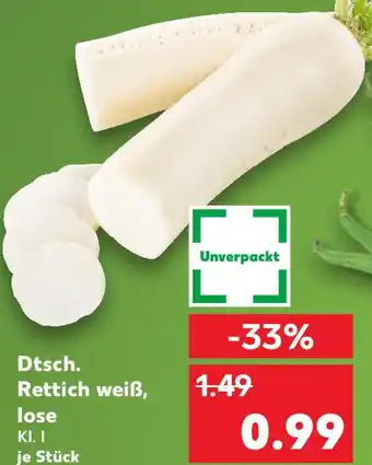 Kaufland Dtsch. Rettich weiß, lose Angebot