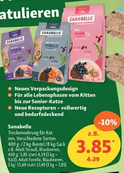 Fressnapf Sanabelle Trockennahrung für Katzen. Angebot
