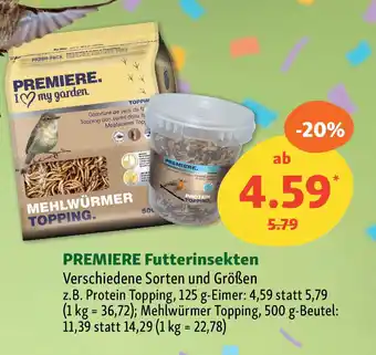 Fressnapf PREMIERE Futterinsekten Angebot