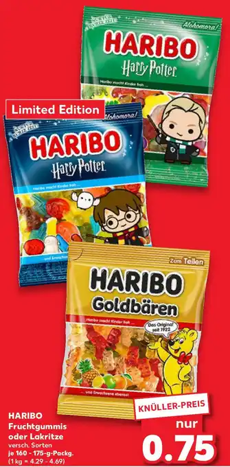 Kaufland HARIBO Fruchtgummis oder Lakritze Angebot