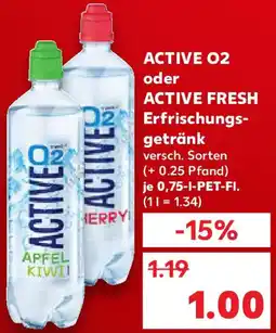 Kaufland ACTIVE O2 oder ACTIVE FRESH Erfrischungsgetränk Angebot
