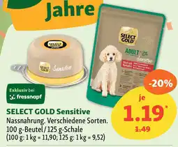 Fressnapf SELECT GOLD Sensitive Nassnahrung. Angebot