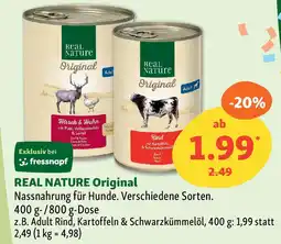 Fressnapf REAL NATURE Original Nassnahrung für Hunde. Angebot